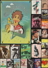 3h0750 LOT OF 28 MOSTLY FORMERLY FOLDED EAST GERMAN A1 POSTERS 1980s a variety of movie images!