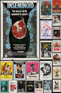 3h0041 LOT OF 38 TRI-FOLDED ONE-SHEETS 1970s-1980s great images from a variety of movies!