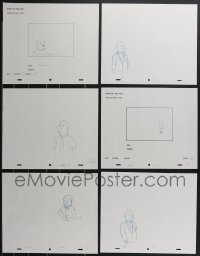 3h0382 LOT OF 6 BOBBY HILL KING OF THE HILL PENCIL DRAWINGS 2000s actually used when making the show!