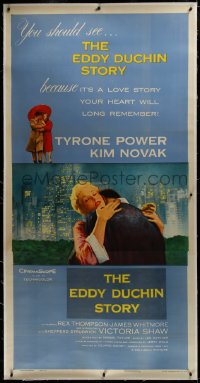3j0411 EDDY DUCHIN STORY linen 3sh 1956 Tyrone Power & Kim Novak in a love story you will remember!