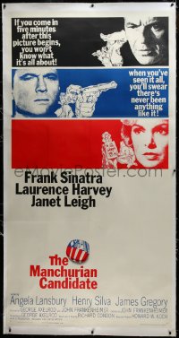 3j0421 MANCHURIAN CANDIDATE linen 3sh 1962 Frank Sinatra, Harvey, Janet Leigh, John Frankenheimer!