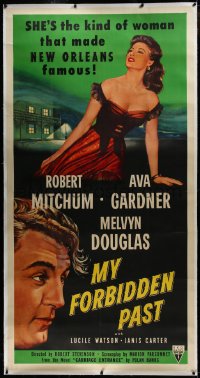 3j0424 MY FORBIDDEN PAST linen 3sh 1951 Ava Gardner is the kind of girl that made New Orleans famous!