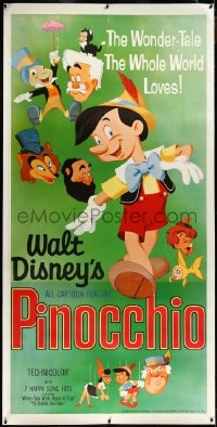 3j0430 PINOCCHIO linen 3sh R1962 Disney classic cartoon about a wooden boy who wants to be real!