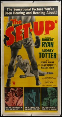 3j0433 SET-UP linen style A 3sh 1949 image of boxer Robert Ryan in ring, Robert Wise boxing classic!