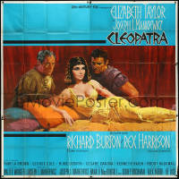 3j0130 CLEOPATRA 6sh 1963 Rex Harrison, Elizabeth Taylor, Richard Burton, Terpning art, ultra rare!