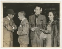 3j0335 CHARLIE CHAPLIN/DOUGLAS FAIRBANKS SR/DOUGLAS FAIRBANKS JR/PAULETTE GODDARD 6.5x8.5 news photo 1939