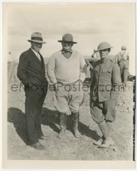 3j0342 DOUGH BOYS candid 8x10 still 1930 Buster Keaton on set with director & visitor King Vidor!