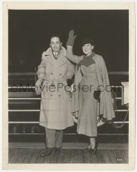 3j0353 IRVING THALBERG/NORMA SHEARER 8x10.25 still 1933 the husband & wife on cruise to Europe!