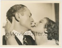 3j0387 THIN MAN 8x10.25 still 1934 best close up of William Powell & sexy Myrna Loy about to kiss!