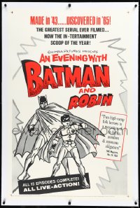 3j0873 BATMAN linen 1sh R1965 great different artwork, An Evening with Batman and Robin!