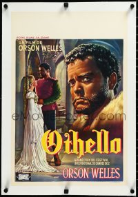 3j0550 OTHELLO linen Belgian 1952 different art of Moor of Venice Orson Welles, William Shakespeare!