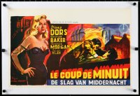 3j0558 TREAD SOFTLY STRANGER linen Belgian 1958 different art of sexy Diana Dors in crime thriller!