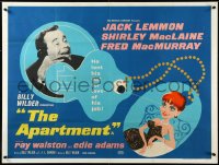 3j0152 APARTMENT British quad 1960 Billy Wilder, Jack Lemmon, Shirley MacLaine, different & rare!