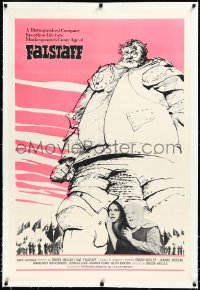 3j0906 CHIMES AT MIDNIGHT linen 1sh 1967 art of Orson Welles as William Shakespeare's Falstaff!