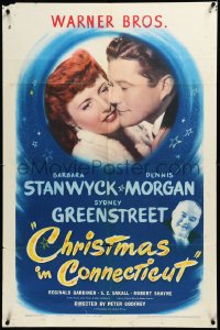 3j0233 CHRISTMAS IN CONNECTICUT 1sh 1945 Barbara Stanwyck, Dennis Morgan, Sydney Greenstreet!