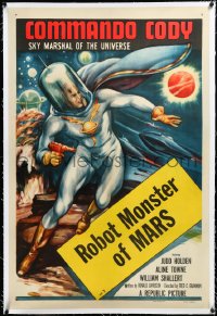 3j0918 COMMANDO CODY linen chapter 7 1sh 1953 Sky Marshal of the Universe, Robot Monster of Mars!