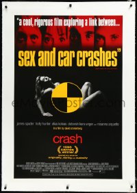 3j0924 CRASH linen 1sh 1996 David Cronenberg, James Spader, sexy Deborah Kara Unger!