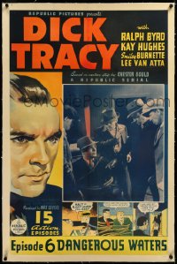 3j0932 DICK TRACY linen chapter 6 1sh 1937 Ralph Byrd, great Chester Gould art, Dangerous Waters!