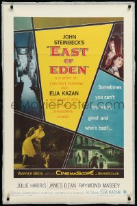 3j0015 EAST OF EDEN 1sh 1955 first James Dean, Julie Harris, John Steinbeck, Elia Kazan classic!