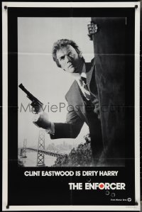 3j0236 ENFORCER teaser 1sh 1976 Clint Eastwood is Dirty Harry w/ die-cut bullet holes, ultra-rare!