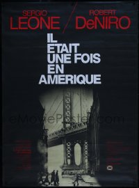 3j0479 ONCE UPON A TIME IN AMERICA linen French 1p 1984 cool New York City image, Sergio Leone!