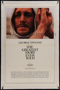 3j0977 GREATEST STORY EVER TOLD linen Cinerama 1sh 1965 George Stevens, Max von Sydow as Jesus, rare!