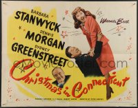 3j0191 CHRISTMAS IN CONNECTICUT style B 1/2sh 1945 Barbara Stanwyck, Morgan, Greenstreet, very rare!