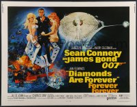 3j0063 DIAMONDS ARE FOREVER 1/2sh 1971 art of Sean Connery as James Bond 007 by Robert McGinnis!