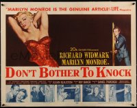 3j0615 DON'T BOTHER TO KNOCK linen 1/2sh 1952 classic art of sexy Marilyn Monroe + 5 photos of her!