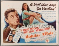 3j0194 HOLIDAY AFFAIR style A 1/2sh 1949 sexy Janet Leigh is what Robert Mitchum wants for Christmas!