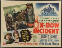 3j0068 OX-BOW INCIDENT 1/2sh 1943 Henry Fonda, Dana Andrews, Mary Beth Hughes, Quinn, ultra rare!