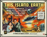 3j0071 THIS ISLAND EARTH style B 1/2sh 1955 challenging furies of a planet gone mad, ultra rare!