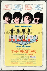 3j0992 HELP linen 1sh 1965 great images of Beatles, John, Paul, George & Ringo, rock & roll classic!