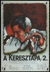 3j0215 GODFATHER PART II Hungarian 15x22 1983 Francis Ford Coppola, art by Koppany Simon, rare!