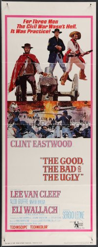 3j0175 GOOD, THE BAD & THE UGLY insert 1968 Clint Eastwood, Lee Van Cleef, Wallach, Leone classic!