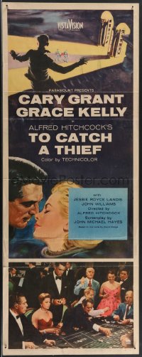 3j0185 TO CATCH A THIEF insert 1955 Grace Kelly & Cary Grant, Hitchcock, roulette gambling scene!