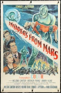 3j1010 INVADERS FROM MARS linen 1sh 1953 hordes of green monsters from outer space, true 1st release!