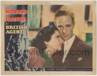 3j0259 BRITISH AGENT LC 1934 best close up of Kay Francis & Leslie Howard, Michael Curtiz, rare!
