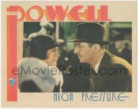 3j0265 HIGH PRESSURE LC 1932 great c/u of William Powell & veiled pretty Evelyn Brent, ultra rare!