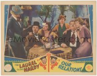 3j0280 OUR RELATIONS LC 1936 Stan Laurel, Oliver Hardy, Daphne Pollard, Iris Adrian, Andre, rare!