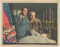 3j0285 SCARLET CLAW LC 1944 Basil Rathbone as Holmes & Nigel Bruce as Watson w/ dead Gertrude Astor!