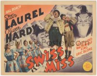 3j0252 SWISS MISS TC 1938 Hirschfeld art of Stan Laurel & Oliver Hardy + photo images, ultra rare!