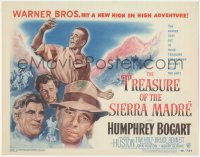 3j0254 TREASURE OF THE SIERRA MADRE TC 1948 art of Humphrey Bogart, Tim Holt & Walter Huston, rare!