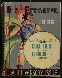 3j0123 HOLLYWOOD REPORTER spiral-bound exhibitor magazine October 5, 1936 rare 6th anniversary issue!