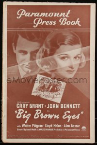 3j0032 BIG BROWN EYES pressbook 1936 Cary Grant, Joan Bennett, Raoul Walsh, very rare!