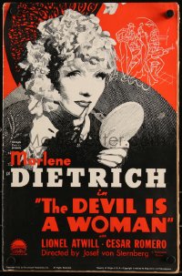 3j0035 DEVIL IS A WOMAN pressbook 2001 best art of Marlene Dietrich, Josef von Sternberg, very rare!