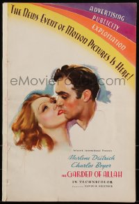 3j0039 GARDEN OF ALLAH pressbook 1936 Kusnet art of Marlene Dietrich & Charles Boyer, ultra rare!
