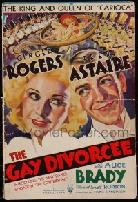 3j0040 GAY DIVORCEE pressbook 1934 Haus art of Fred Astaire & Ginger Rogers w/sexy showgirls, rare!