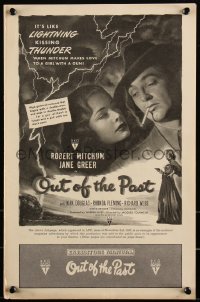 3j0045 OUT OF THE PAST pressbook 1947 Robert Mitchum, Jane Greer, Kirk Douglas, ultra rare!