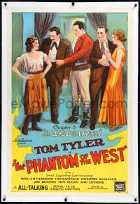 3j1086 PHANTOM OF THE WEST linen chapter 5 1sh 1931 Tom Tyler sound serial, League of the Lawless!